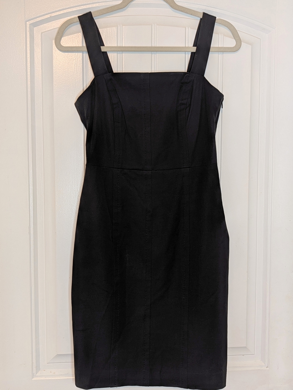 Banana Republic Classic Black Sleeveless Square Neck Sheath Dress